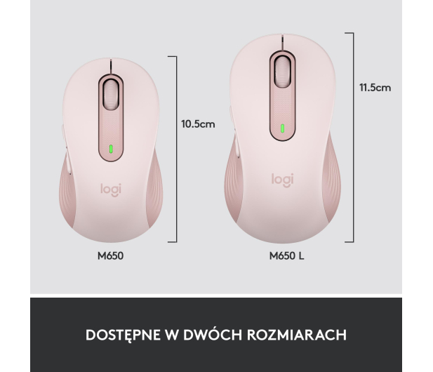 LOGITECH Signature M650 Wireless Mouse Rózowa - 713350 - zdjęcie 13